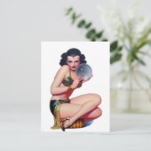 Gaze in de Crystal Ball Briefkaart (Staand voorkant)