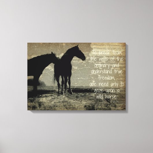 Gaze in een wild paard canvas afdruk (Voorkant)