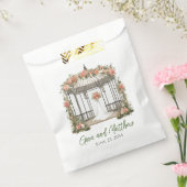 Gazebo Bloemen Rozen Bruiloft Favor Cake Bag Bedankzakje (Gezegeld)