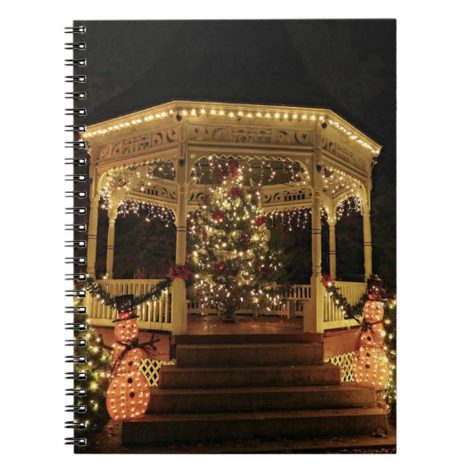 Gazebo Dpress voor Kerstmis Notitieboek (Voorkant)