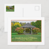 GAZEBO EN HYDRANGEAS/TOLEDO BOTANICAL GARDENS BRIEFKAART (Voorkant / Achterkant)