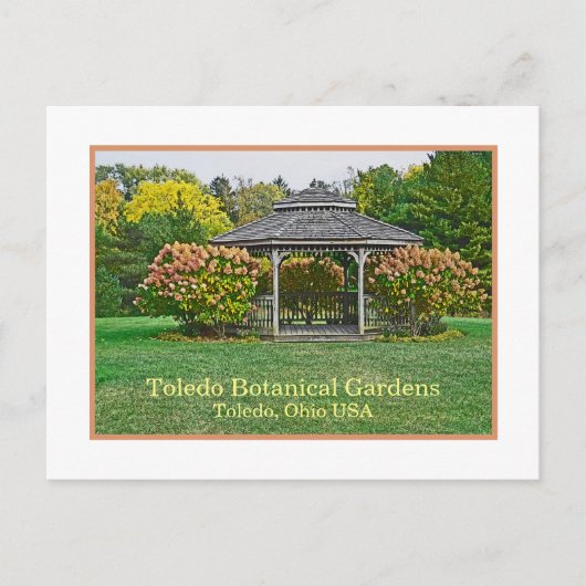 GAZEBO EN HYDRANGEAS/TOLEDO BOTANICAL GARDENS BRIEFKAART (Voorkant)