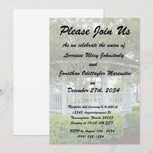 gazebo fort pierce florida kaart (Voorkant / Achterkant)