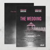 Gazebo Fuchsia Wedding Kaart (Voorkant / Achterkant)