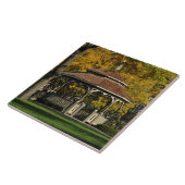 Gazebo in de herfst tegeltje (Zijkant)