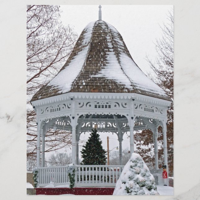 Gazebo in de sneeuw (Voorkant)