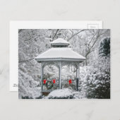 Gazebo in de sneeuw briefkaart (Voorkant / Achterkant)