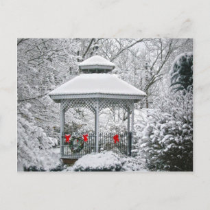 Gazebo in de sneeuw briefkaart