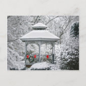 Gazebo in de sneeuw briefkaart (Voorkant)