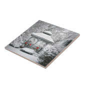 Gazebo in de sneeuw tegeltje (Zijkant)