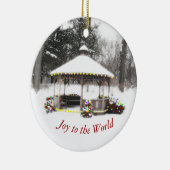 "GAZEBO IN HET SNEEUWGEDEKT HOUT" CERAMIEK ORNAMEN KERAMISCH ORNAMENT (Rechts)