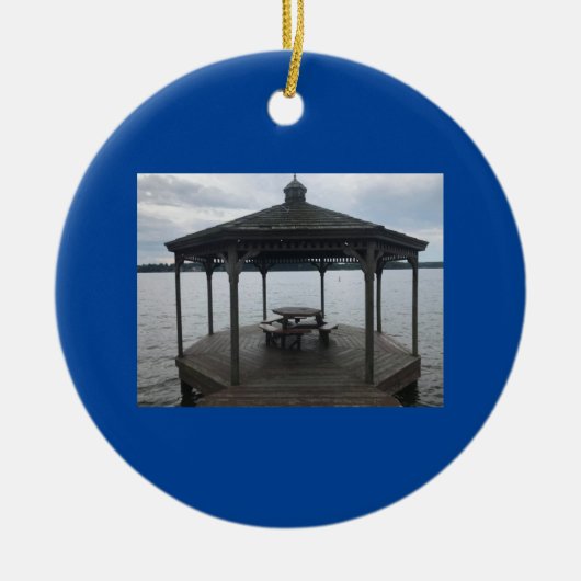 "GAZEBO IN the LAKE" CERAMIC ORNAMENT (Voorkant)