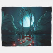 Gazebo (Middernacht) Fleece Deken (Voorkant (Horizontaal))
