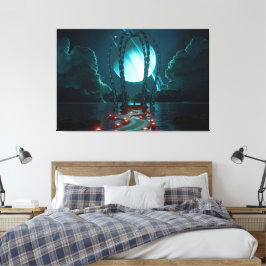 Gazebo (Nacht) Canvas Afdruk