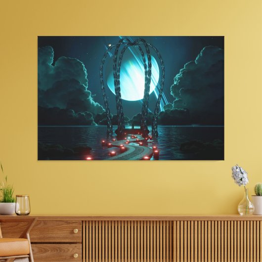 Gazebo (Night) Canvas Afdruk (Insitu (Woonkamer))