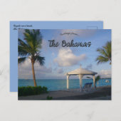 Gazebo on a Beach in The Bahamas Briefkaart (Voorkant / Achterkant)