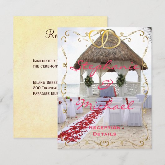 Gazebo op de Kaart voor het winnen van het strand (Voorkant / Achterkant)