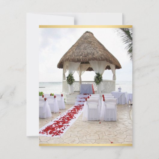 Gazebo over de uitnodiging tot het huwelijk op str (Achterkant)