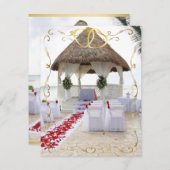 Gazebo over de uitnodiging tot het huwelijk op str (Voorkant / Achterkant)