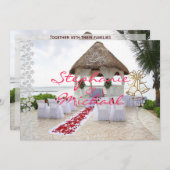 Gazebo over de uitnodiging voor het huwelijk (Voorkant / Achterkant)