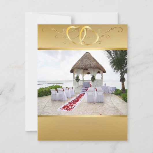 Gazebo over de uitnodiging voor het huwelijk op st (Voorkant)