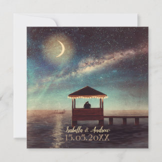 Gazebo Stargazing Wedding Invitation Kaart