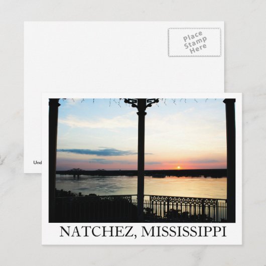 Gazebo Sunset in Natchez, Mississippi Briefkaart (Voorkant / Achterkant)
