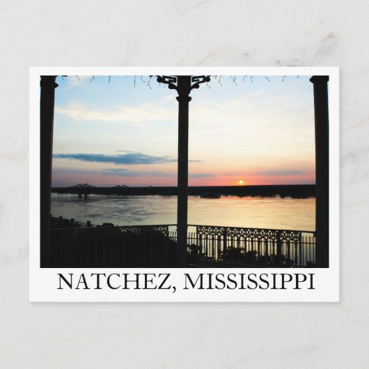 Gazebo Sunset in Natchez, Mississippi Briefkaart (Voorkant)