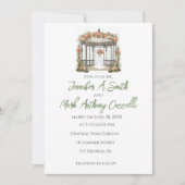 Gazebo Tuin bruiloft uitnodigingen met Rozen (Voorkant)