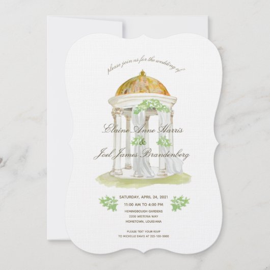 Gazebo Wedding Uitnodiging (Voorkant)