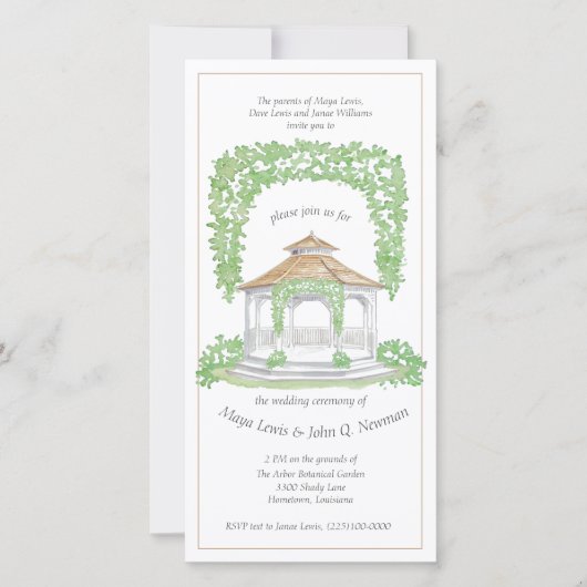 Gazebo Wedding Uitnodiging (Voorkant)