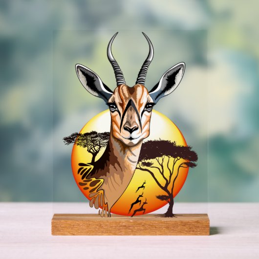 gazelle afrikaanse antilope wild dier acryl bord (Neutraal)