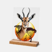 gazelle afrikaanse antilope wild dier acryl bord (Hoek)