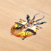 gazelle afrikaanse antilope wild dier acryl uitnodigingen (Laagn)