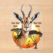 gazelle afrikaanse antilope wild dier acryl uitnodigingen (Voorkant)