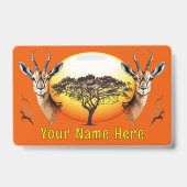Gazelle Afrikaanse Antilope Wild Dier Badge (Achterkant)