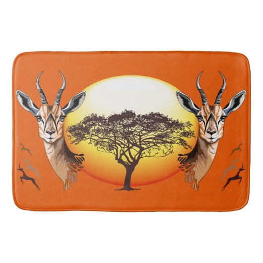 gazelle afrikaanse antilope wild dier badmat (Voorkant)