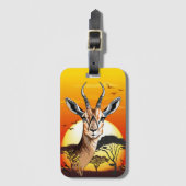 gazelle afrikaanse antilope wild dier bagagelabel (Voorkant (verticaal))