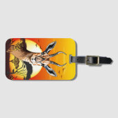 gazelle afrikaanse antilope wild dier bagagelabel (Voorkant (horizontaal))