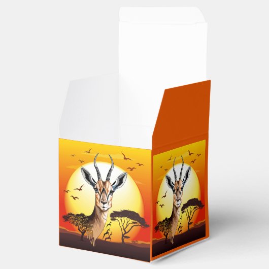 gazelle afrikaanse antilope wild dier bedankdoosjes (Geopend)