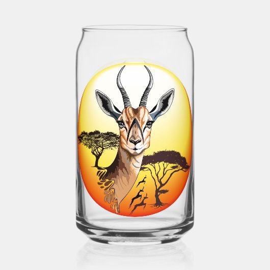 gazelle afrikaanse antilope wild dier blikvorm glas (Voorkant)