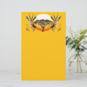 gazelle afrikaanse antilope wild dier briefpapier (Staand voorkant)
