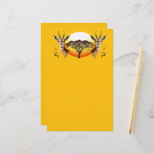 gazelle afrikaanse antilope wild dier briefpapier