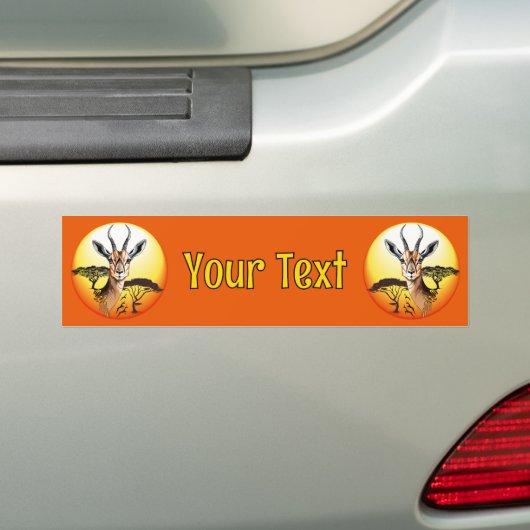 gazelle afrikaanse antilope wild dier bumpersticker (Op auto)