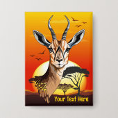 gazelle afrikaanse antilope wild dier button (Voorkant)