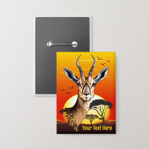 gazelle afrikaanse antilope wild dier button