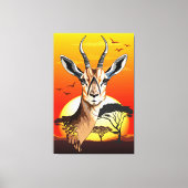 gazelle afrikaanse antilope wild dier canvas afdruk (Voorkant)