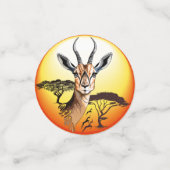 gazelle afrikaanse antilope wild dier confetti (Kleine voorkant)