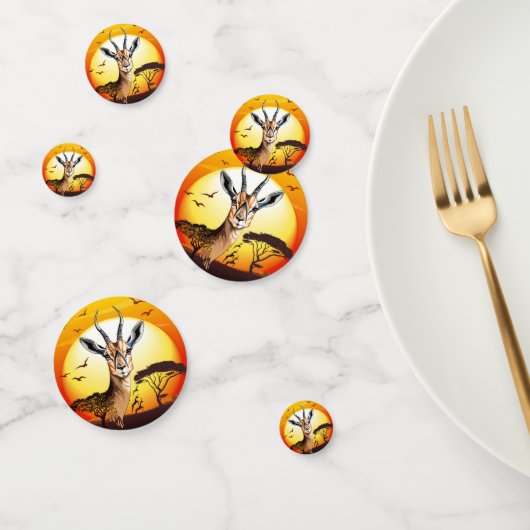gazelle afrikaanse antilope wild dier confetti (Groep)