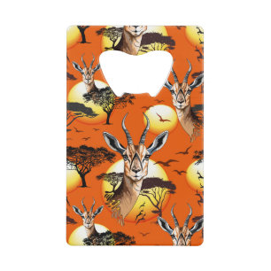 gazelle afrikaanse antilope wild dier creditkaart flessenopener